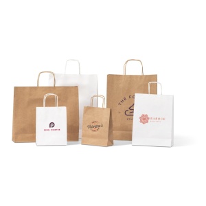 CABAZON. Punga de hârtie kraft - materiale promoționale personalizate pentru branding și cadouri corporate