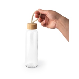 CROSBY. Sticlă din sticlă cu capac din bambus, 520 ml