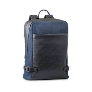 DIVERGENT BACKPACK I. Rucsac pentru laptop până la 15.6'' în denim și PU – fotografie produs 3