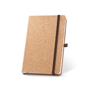 HAWKINS A5. Caiet A5 din plută cu pagini simple din material certificat FSC™ și alte materiale controlate