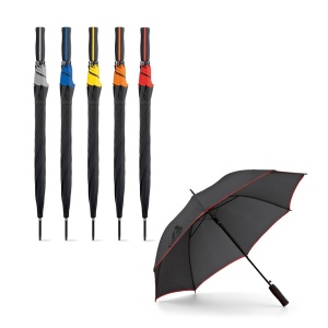 Umbrelă Personalizată Jenna - Automată cu Mâner EVA și Detalii de Contrast - materiale promoționale personalizate pentru branding și cadouri corporate