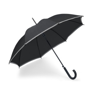 Umbrelă Personalizată Megan - Automată cu Mâner Cauciucat și Bandă Reflectorizantă - materiale promoționale personalizate pentru branding și cadouri corporate