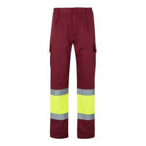 VL ATHENA. Pantaloni din twill în două tonuri (210g/m²), căptușiți, cu mai multe buzunare, din bumbac (20%) și
