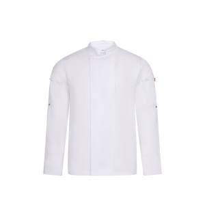 VL AGNI. Haină de bucătărie unisex (190 g/m²) din bumbac (35%) și poliester reciclat (65%)