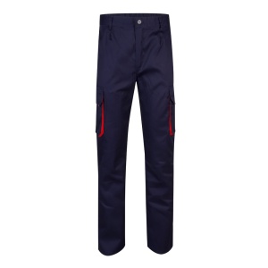VL HYPNOS. Pantaloni de twill cu buzunare multiple în două tonuri (200g/m²), din bumbac (35%) și poliester (65%) – fotografie produs 8