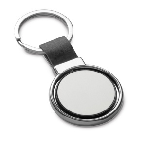 ALBRIGHT. Breloc din metal și PU potrivit pentru personalizare prin doming - Img 2