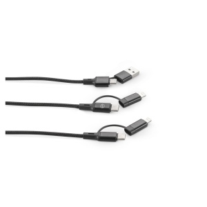 BERTOZZI. Cablu USB 6-în-1 super-rapid, fabricat din aluminiu reciclat (20%) și PET reciclat (4%) - Img 4