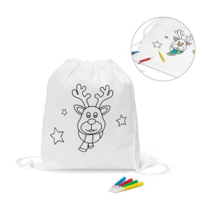 GLENCOE. Rucsac cu snur de colorat pentru copii - materiale promoționale personalizate pentru branding și cadouri corporate