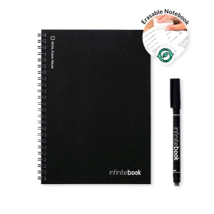 INFINITEBOOK LINED A5. "Infinitebook" cu copertă flexibilă și 15 pagini simple de tip tablă albă