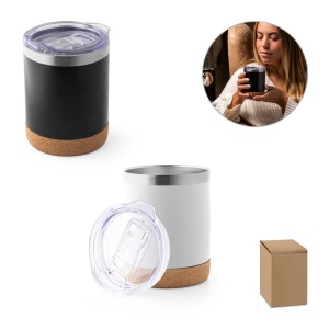 Pahar de Călătorie Personalizat SOLBERG TUMBLER - Oțel Inoxidabil 400 mL cu Bază din Plută