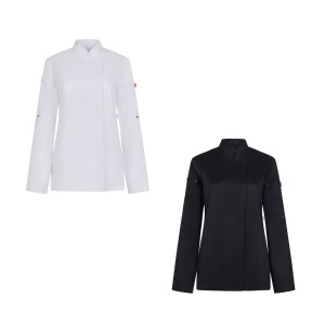 VL THOTH. Jachetă de bucătărie pentru femei (190 g/m²) din bumbac (35%) și poliester reciclat (65%)