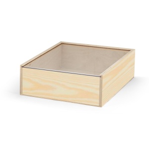 BOXIE CLEAR L. Cutie de lemn - materiale promoționale personalizate pentru branding și cadouri corporate