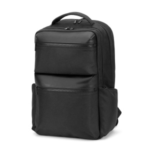 COPENHAGEN. Rucsac din twill reciclat hidrofug cu două buzunare frontale mari, 17'3" – fotografie produs 3