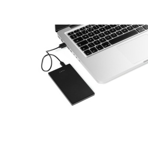 DENNING. Power bank subțire din oțel inoxidabil de 5'000 mAh
