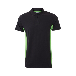 VL SUPAY. Tricou polo piqué bicolor (180g/m²), cu mânecă scurtă, din bumbac (60%) și poliester (40%) – fotografie produs 3