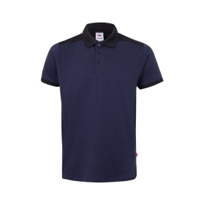 VL VELES. Cămașă polo piqué stretch bicolor (200 g/m²), cu mâneci scurte, din poliester (96%) și elastan (4%)