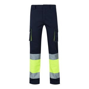 VL ZEUS LARGE. Pantaloni elastici cu buzunare multiple, în două tonuri (240 g/m²), din bumbac (46%), EME (38%) și poliester (16%) - Img 1