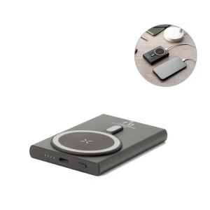 WRIGHT 5. Baterie externă magnetică cu încărcare super-rapidă din aluminiu reciclat și ABS reciclat 5'000 mAh