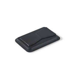 CONNOR. Suport magnetic pentru carduri, fabricat din piele PU, se atașează ușor pe spatele telefonului mobil, cu blocare RFID
