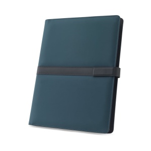 SANDERSON FOLDER. Dosar A4 din PU (50% reciclat) cu închidere magnetică și blocnotes cu pagini liniate – fotografie produs 3