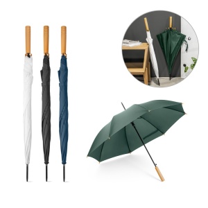 Umbrelă Personalizată Apolo - rPET cu Mâner din Lemn și Deschidere Automată – fotografie produs 5