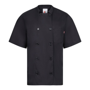 VL DURGA. Jachetă de bucătărie cu mânecă scurtă din poplin (110 g/m²), din bumbac (35%) și poliester (65%)