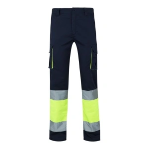 VL ZEUS LARGE. Pantaloni elastici cu buzunare multiple, în două tonuri (240 g/m²), din bumbac (46%), EME (38%) și poliester (16%)