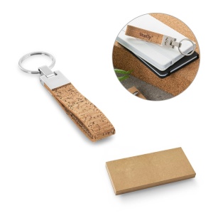 Breloc CORKS din Plută și Metal - Elegant și Sustenabil, cu Cutie Cadou Kraft – fotografie produs 2