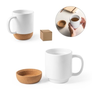 Cană Personalizată RORY SUB - Ceramică cu Bază din Plută, 410 mL, Ideală pentru Sublimare