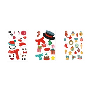 GLIMN. Set de șase coli cu figurine de Crăciun și 3 coli de autocolante - Img 3