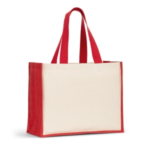 HELSINQUE COLOUR. Sacoșă din pânză (320 g/m²), cu baza și părțile laterale din iută laminată (350 g/m²) în culori - Img 3