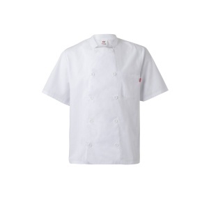 VL DURGA. Jachetă de bucătărie cu mânecă scurtă din poplin (110 g/m²), din bumbac (35%) și poliester (65%) - Img 2