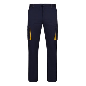VL FIDES. Pantaloni extensibili cu buzunare multiple (240g/m²), în două tonuri, din bumbac (46%), EME (38%) și poliester (16%) - Img 1