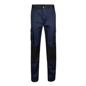 VL NJORD. Pantaloni din twill cu buzunare multiple în două tonuri (240 g/m²), din bumbac (35%) și poliester (65%)