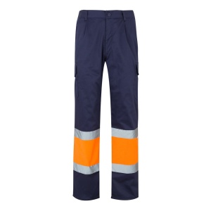 VL POSEIDON LARGE. Pantaloni din twill cu buzunare multiple în două tonuri (210g/m²), din bumbac (20%) și – fotografie produs 4