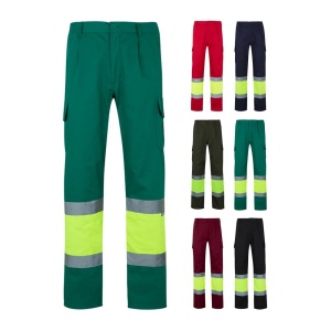 VL POSEIDON LARGE. Pantaloni din twill cu buzunare multiple în două tonuri (210g/m²), din bumbac (20%) și poliester (80%) - Img 7