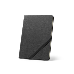 HUXLEY. Blocnotes A5 cu pagini liniate FSC™ de culoare fildeș - materiale promoționale personalizate pentru branding și cadouri corporate