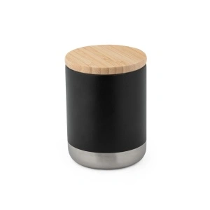 Pahar Personalizat NORRE TUMBLER - Oțel Inoxidabil cu Capac din Bambus, 370 mL