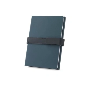 SANDERSON. Bloc de notițe A5 din PU (50% reciclat) cu două blocuri: pagini aliniate și pagini simple – fotografie produs 3