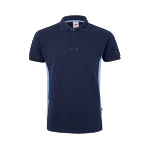 VL SUPAY. Tricou polo piqué bicolor (180g/m²), cu mânecă scurtă, din bumbac (60%) și poliester (40%) – fotografie produs 2