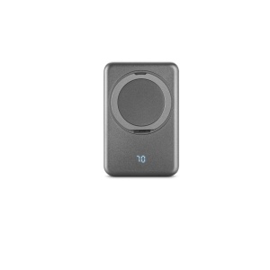 WARSHEL 5. Power bank magnetic de 5'000 mAh cu încărcător wireless ultrarapid de 15W din ABS reciclat (100% rABS)