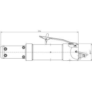 P0382X-C00 DEPRAG Cleste pneumatic pentru taiere, capacitate taiere Ø12,5mm, putere 3000N, maner Ø47mm, actionare clapeta - Img 3