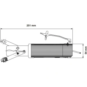 P0452X-P00-IFE DEPRAG Cleste pneumatic pentru fixare coliere ARC max. Ø100mm - min. Ø50mm, putere 450N, deschidere 5-70mm, maner Ø54mm, actionare clapeta - Img 3