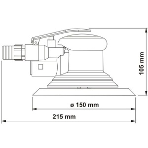 PLUE 125/150 DEPRAG Slefuitor orbital Ø125-150mm, excentric 5mm, 150W, 12.000rpm pentru conectare la aspirator - Img 3