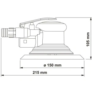 PLUE 125/150 DEPRAG Slefuitor orbital Ø125-150mm, excentric 5mm, 150W, 12.000rpm pentru conectare la aspirator - Img 3