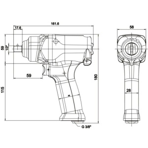 SMP 030-1/2"ZA DEPRAG Masina de insurubat cu impact pneumatica tip pistol 1/2", M10-M16, 300Nm, 15.000rpm - Img 3