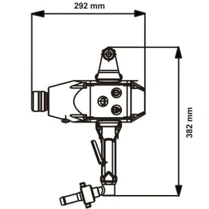 DP 220-011BXOEX DEPRAG ATEX Masina de gaurit roca pneumatica tip pistol, mandrina Ø42mm 2.200W 1.100rpm 7,6Kg perforare umeda si uscata - utilizare in mediu cu potential exploziv - Img 3