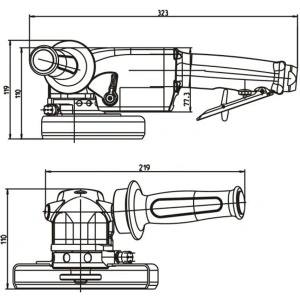 GA 815-190BX DEPRAG Polizor unghiular pneumatic Ø150mm debitare polizare 1.900W 9.850rpm regulator viteza integrat - Img 2