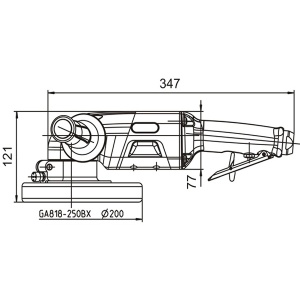 GA 818-250BX DEPRAG Polizor unghiular pneumatic Ø180mm debitare polizare 2.500W 8.500rpm regulator viteza integrat - Img 3