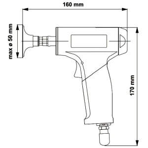 PLU 50A-55ZK DEPRAG Slefuitor pneumatic biax tip pistol cu penseta Ø6mm, 450W, 21.000rpm - Img 2